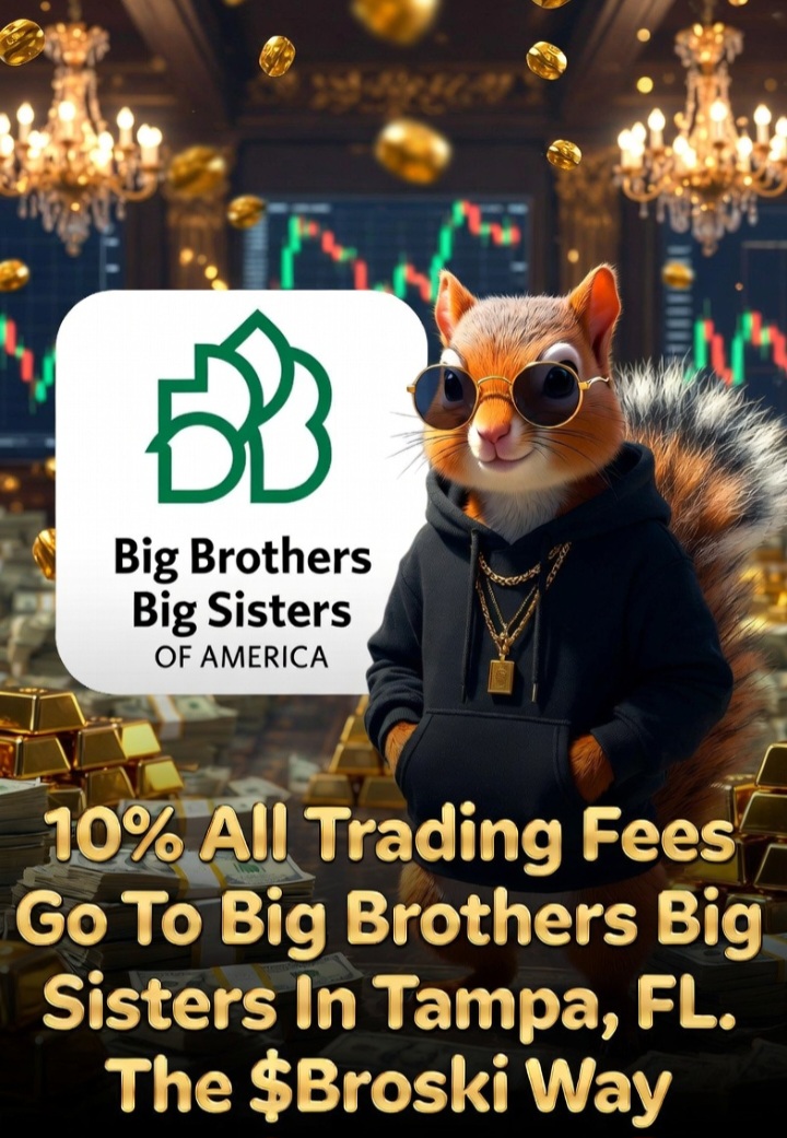 Broski supports Big Brothers Big Sisters of America — 10% of all trading fees donated